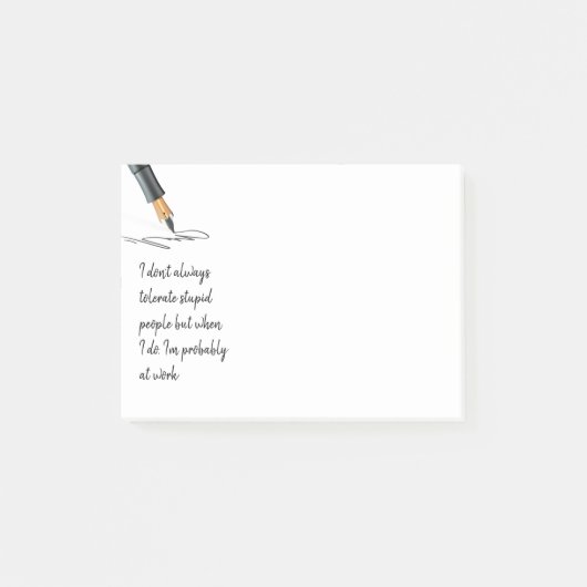 Spaß tolerieren gestohlene Menschen bei der Arbeit Post-it Klebezettel (Vorderseite)