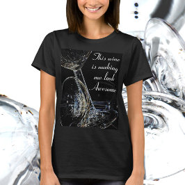 Spaß Toppled Wine Goblets Koketter Spaß T-Shirt