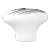 Spaß Traditioneller Schwarz-weißer Fußballball-Squ Keramikknauf (Seitenansicht)