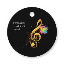 Spaß Treble Clef musikalische Note. Bearbeitbarer