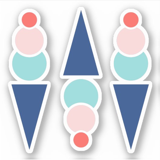 Spaß Trendy Ice Cream Cone Stickers Aufkleber (Vorderseite)