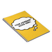 Spaß Trendy Ihre Botschaft dachte Blase Notizblock (Rechte Seite)