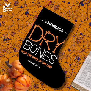 Spaß TROCKNE BONES Custom Christlich Halloween Kleiner Weihnachtsstrumpf