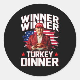 Spaß Trump Gewinner Türkei Abendessen Thanksgivi Runder Aufkleber