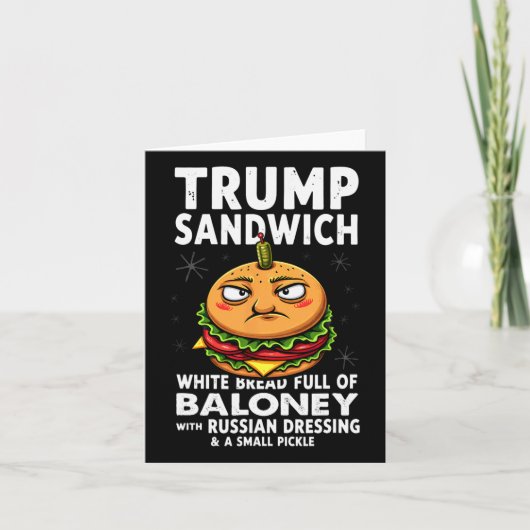 Spaß Trump Sandwich Karte (Vorderseite)