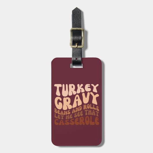 Spaß Türkei Erntedank Gepäckanhänger (Vorderseite vertikal)