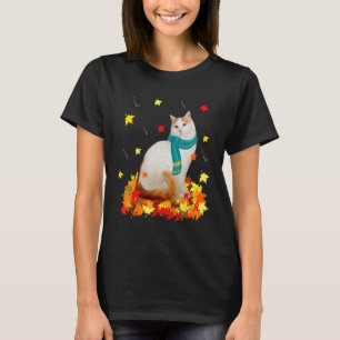 Spaß Türkisch Van Erntedankfest Herbst Katze Kätzc T-Shirt