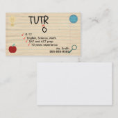 Spaß-Tutor-Visitenkarte Visitenkarte (Vorne/Hinten)