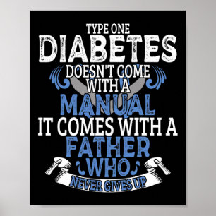 Spaß Typ 1 Diabetes Diabetisches T1d Bewusstsein M Poster