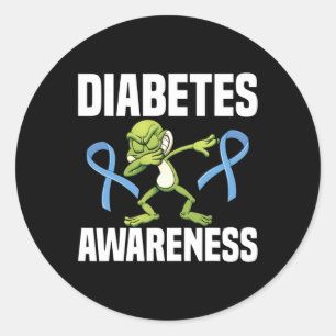 Spaß Typ 1 Diabetes Kindermädchen Diabetische Awar Runder Aufkleber