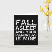 Spaß Typ 1 Diabetes schläft und Ihre Bauchspeichel Karte (Gelbe Blume)