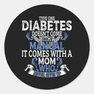 Spaß Typ 1 Diabetes T1D Diabetische Bewusstsein Fr Runder Aufkleber