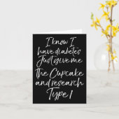 Spaß Typ 1 Diabetes Zitat Niedlich diabetische Ges Karte (Gelbe Blume)