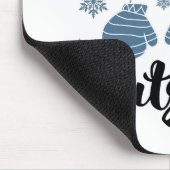 Spaß Typografie Weihnachten Mousepad (Ecke)
