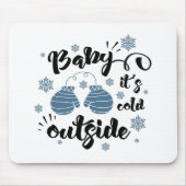 Spaß Typografie Weihnachten Mousepad (Vorne)