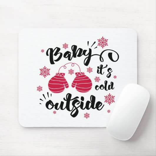 Spaß Typografie Weihnachten Mousepad (Mit Mouse)