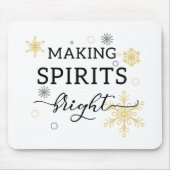 Spaß Typografie Weihnachten Mousepad (Vorne)