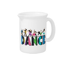 Spaß u. bunter gestreifter Tänzer-Tanz