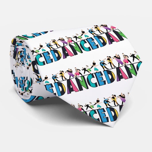 Spaß u. bunter gestreifter Tänzer-Tanz Krawatte (Gerollt)