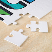 Spaß u. bunter gestreifter Tänzer-Tanz Puzzle (Seite)