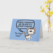 Spaß u. Freundschaft sind für Überleben notwendig Karte (Gelbe Blume)