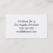 Spaß u. moderne Visitenkarte (Rückseite)