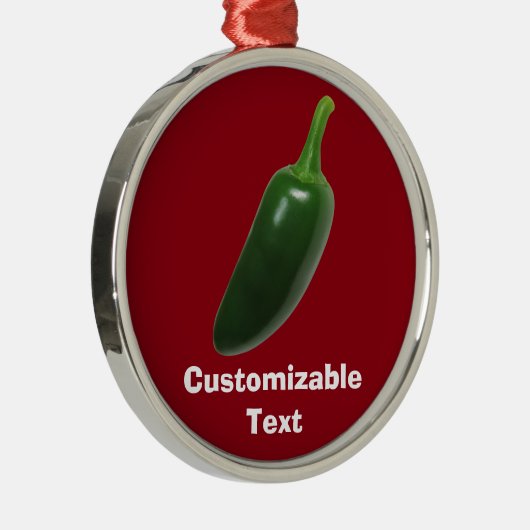 Spaß u. würziger Jalapeno-Pfeffer Ornament Aus Metall (Rechts)