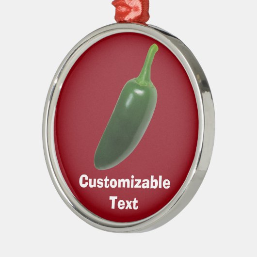 Spaß u. würziger Jalapeno-Pfeffer Ornament Aus Metall (Links)