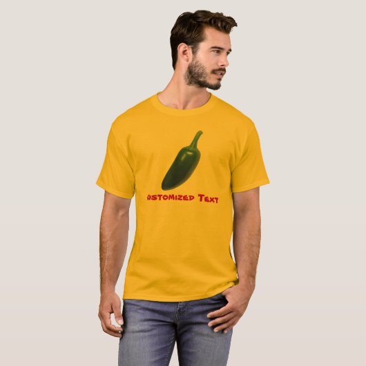 Spaß u. würziger Jalapeno-Pfeffer T-Shirt (Vorne ganz)