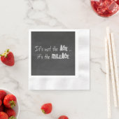 Spaß über das Alter auf der Tafel Serviette (Beispiel)