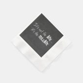 Spaß über das Alter auf der Tafel Serviette (Ecke)