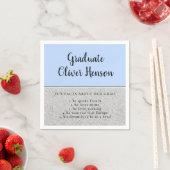 Spaß über Graduate Blue Simple Abschluss Serviette (Beispiel)