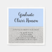 Spaß über Graduate Blue Simple Abschluss Serviette (Vorderseite)