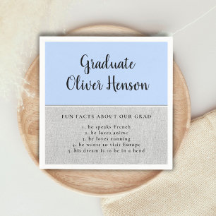 Spaß über Graduate Blue Simple Abschluss Serviette