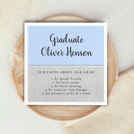 Spaß über Graduate Blue Simple Abschluss Serviette