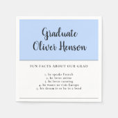 Spaß über Graduate Blue Simple Abschluss Serviette (Vorderseite)