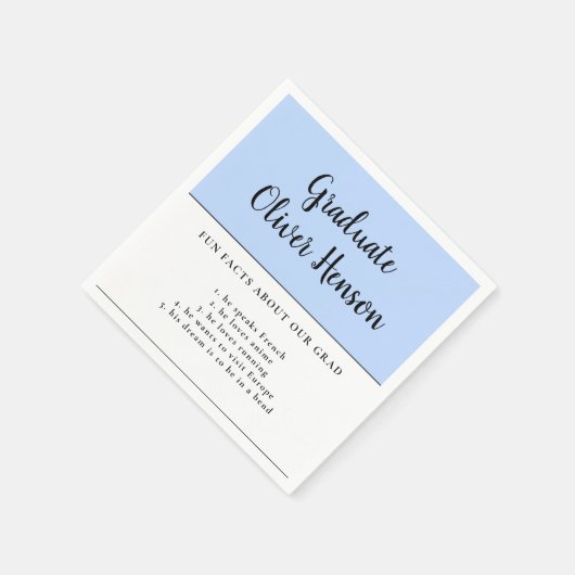 Spaß über Graduate Blue Simple Abschluss Serviette (Ecke)