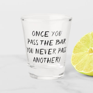 Spaß Übergeben des Bar Black Brush Quote Schnapsglas