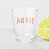 Spaß "Uffda" Norweger in Amerika Schnapsglas (Rückseite)