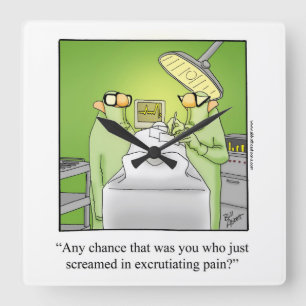 Spaß-Uhr Quadratische Wanduhr