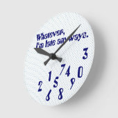 Spaß-Uhr Runde Wanduhr (Winkel)