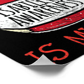 Spaß und Behinderungen unterstützen Sprichwort Nie Poster (Ecke)