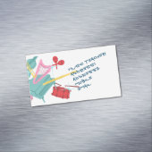 Spaß und bunte Musikinstrumente Magnetische Visitenkarte (Beispiel)