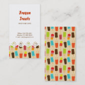 Spaß und bunte Popsicles-Retro Muster Visitenkarte (Vorne/Hinten)