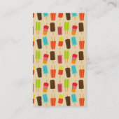 Spaß und bunte Popsicles-Retro Muster Visitenkarte (Rückseite)