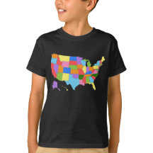 Spaß und bunte Regenbogen-Karte der USA