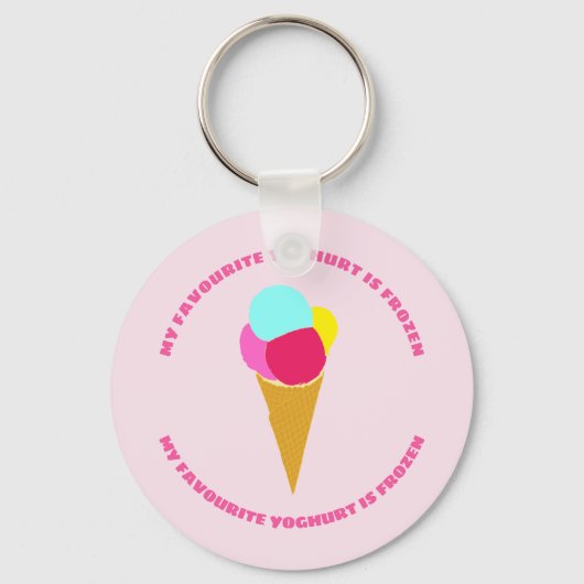 Spaß und bunter Eis Schlüsselanhänger (Vorderseite)