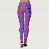 Spaß und buntes Fraktal Leggings (Rückseite)