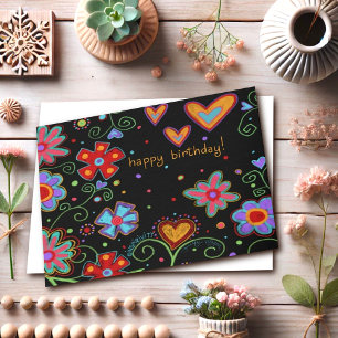 Spaß und buntes Glück Geburtstag "Inspirivity" Karte