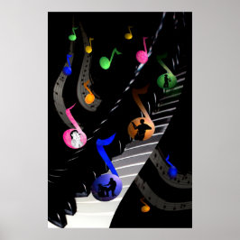 Spaß und buntes Musikposter Poster